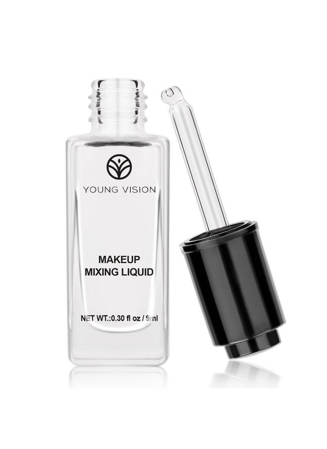 YOUNG VISION Makeup Mixing Liquid - Eyeshadow/Foundation Mixing Medium, Eyeliner Sealer, Pigment Enhancer, Glitter Adhesive, Waterproof Custom Makeup Converter, 9ml/0.3 fl oz
