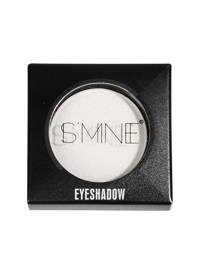 ISMINE Single Eyeshadow Powder Palette Shimmer Pearl White, High Pigment, Longwear Single White Eye Makeup for Day & Night (#01)