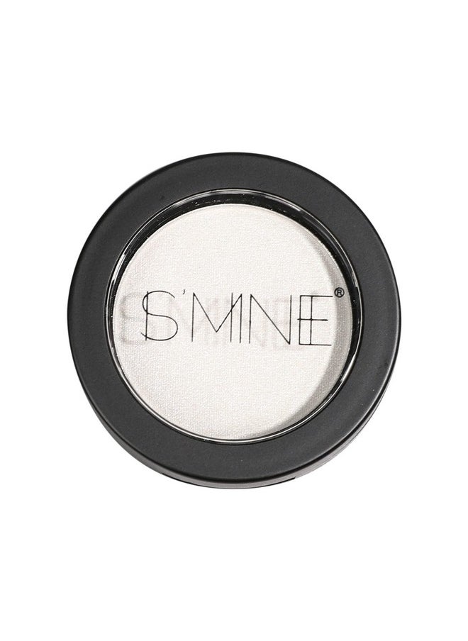 ISMINE Single Eyeshadow Powder Palette Shimmer Pearl White, High Pigment, Longwear Single White Eye Makeup for Day & Night (#01)