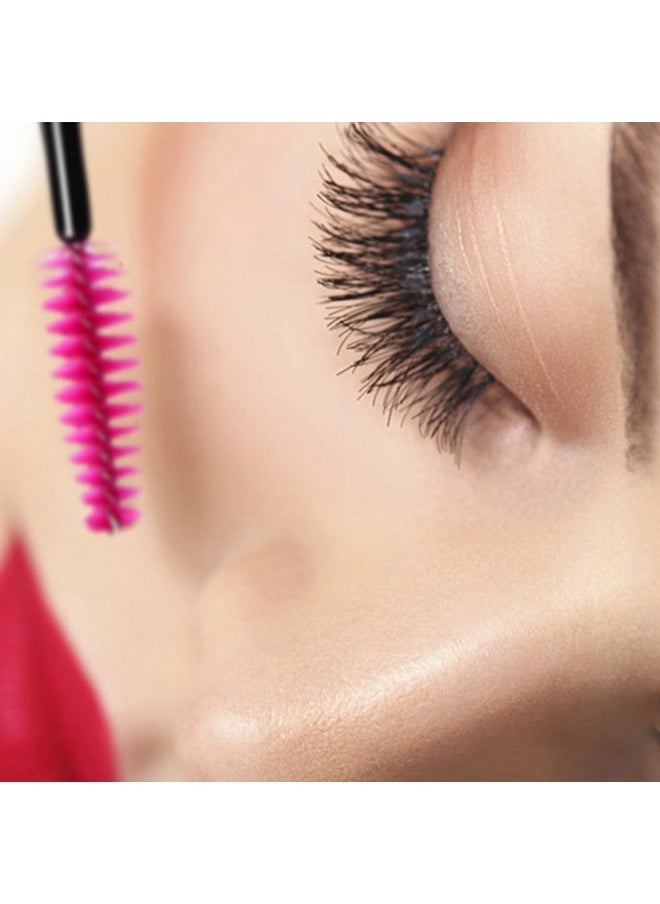 G2PLUS 100PCS Disposable Eyelash Brushes, Mascara Wands Applicator Makeup Kits, Eyelash Spoolies Brushes for Eyelash Extensions and Eyebrows (Rose)