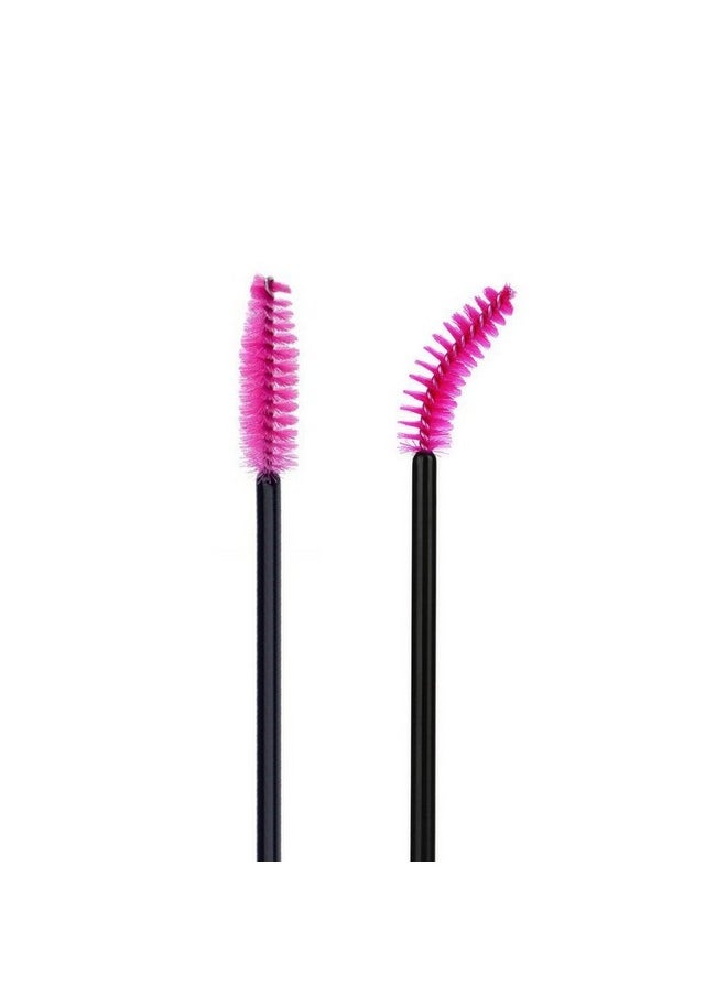 G2PLUS 100PCS Disposable Eyelash Brushes, Mascara Wands Applicator Makeup Kits, Eyelash Spoolies Brushes for Eyelash Extensions and Eyebrows (Rose)