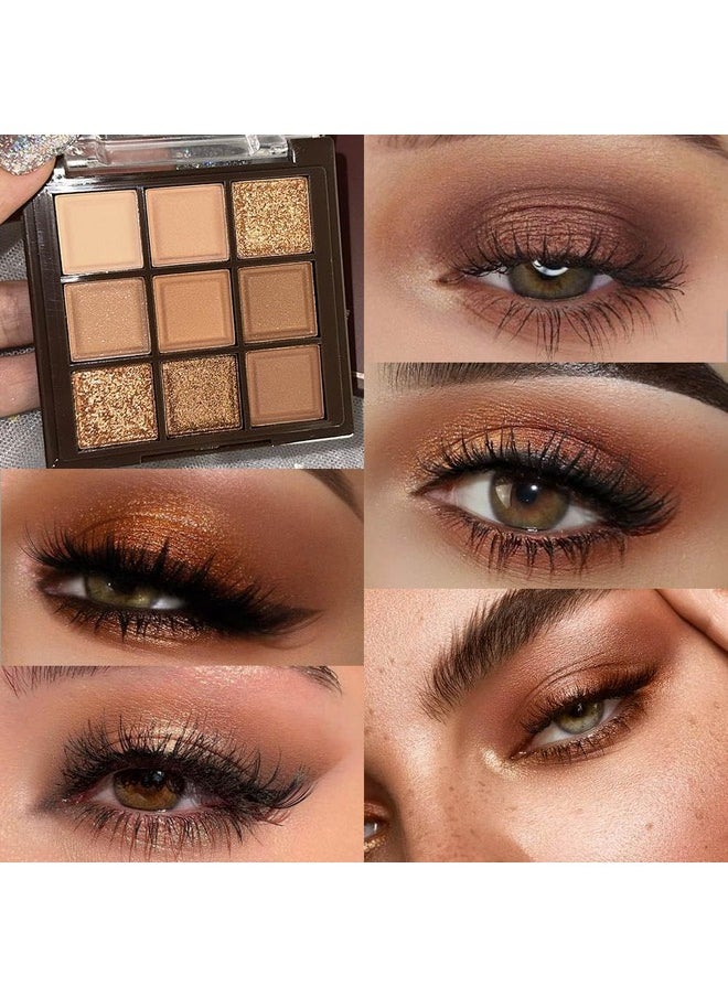 CAKAILA Neutral Nude Brown Eye Shadow Palette,Rose Gold Dark Brown Bronze Naked Cream Eyeshadow Palette Makeup,Highly Pigmented Natural Eyeshadow Palette for Brown Eyes Long Lasting Naturing-Looking