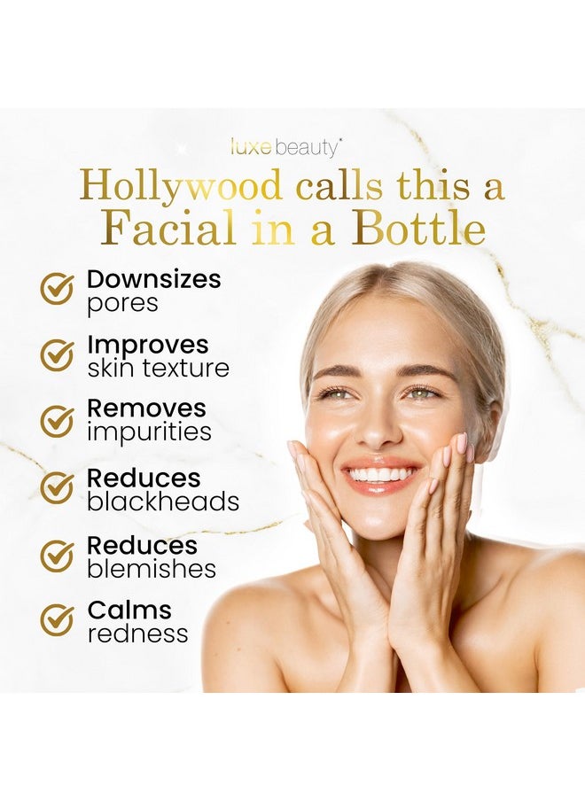 Luxe Cleanser All-in-One Hypoallergenic Face Cleanser + Natural Makeup Remover Face Wash + Exfoliator for All Skin Types - No Parabens, No Silicones - W/ Organic Botanicals: Thyme, Pineapple & Papaya