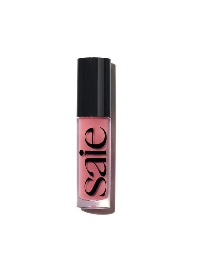 Saie Glossybounce High-Shine Hydrating Lip Gloss Oil - Sheer Tinted Lip Oil with Hyaluronic Acid + Jojoba Oil for Long-Lasting Moisture - Kiss (.17 oz)