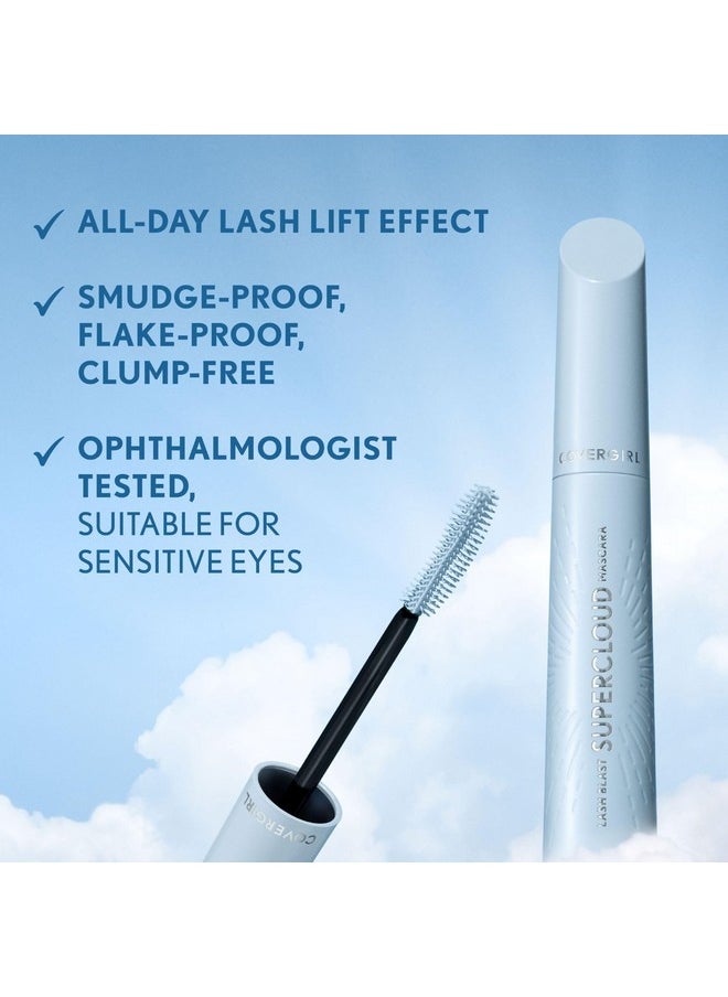 CoverGirl Lash Blast Supercloud, 800 Super Black, Mascara, Long-Lasting, Doesn't Clump, Doesn't Smudge, Doesn't Flake, Vegan Mascara, 0.33oz