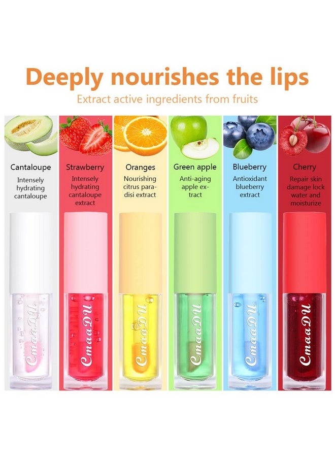 evpct 6Pcs Mini Clear Color Change Changing PH Tinted Lip Gloss Sets for Women, Lip Oil Gloss Balm Tint Stain Glaze Pack Hydrating Moisturizer Lipstick Magic labiales magicos 0.071fl.oz *6