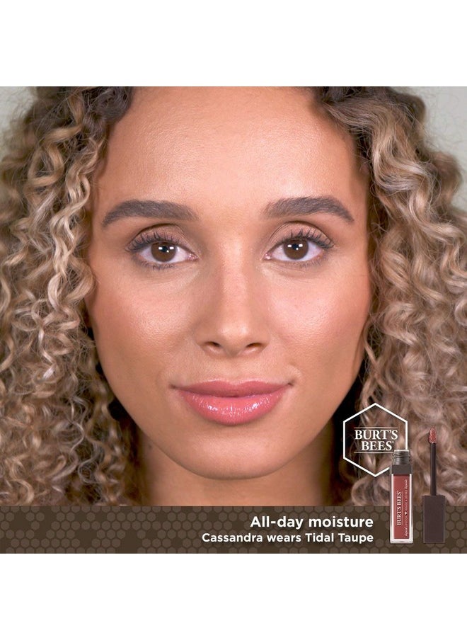 Burt's Bees 100% Natural Glossy Liquid Lipstick, Tidal Taupe, 1 Tube