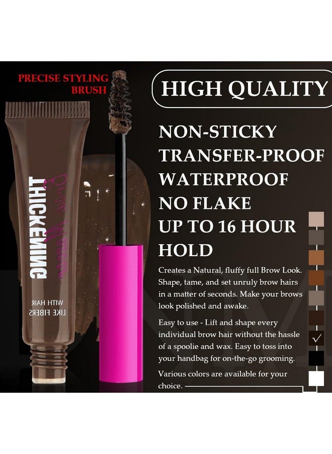 Tinted Thickening Brow Mascara,Brow Fast Sculpt,Waterproof, Transfer-proof, Brush to Fill in Eyebrows and Cover Gray Hairs - Cruelty Free - Light Medium Brown (1pc 07 Espresso)