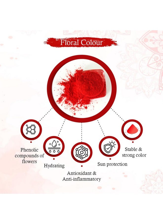 Keya Seth Aromatherapy 100% Natural Dust Sindoor Red with Herbs Extracts & Floral Pigments Kumkum, No Side Effects & No Hair Fall (Pack Of 3)