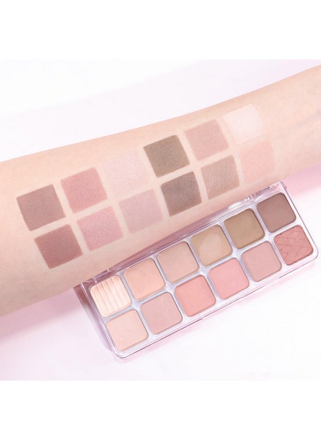 AMY'S DIARY 12-Color Light Pink Purple Eyeshadow Palette for Versatile Day-to-Night Looks - Blendable, Long-Lasting, and Highly Pigmented. Elevate Your Eye Makeup- Unleash Your Unique Style (08#)