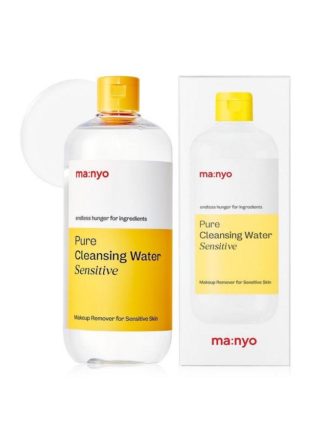 ma:nyo Pure Cleansing Water | Triple Micellar Technology for Sensitive Skin, Makeup Remover & Hydrating Cleanser, Korean Skincare 16.9 fl oz (500ml)