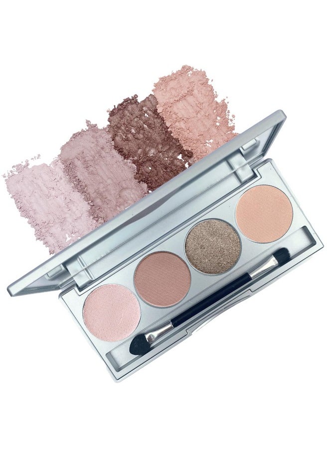 Honeybee Gardens Skinny Dip Eye Shadow Palette, Clean and Bold, 4 Highly Pigmented Colors With Long Lasting Luxe Finish, Vegan, Cruelty-Free, Gluten-Free, and Paraben-Free, Net Wt 1.3g Each
