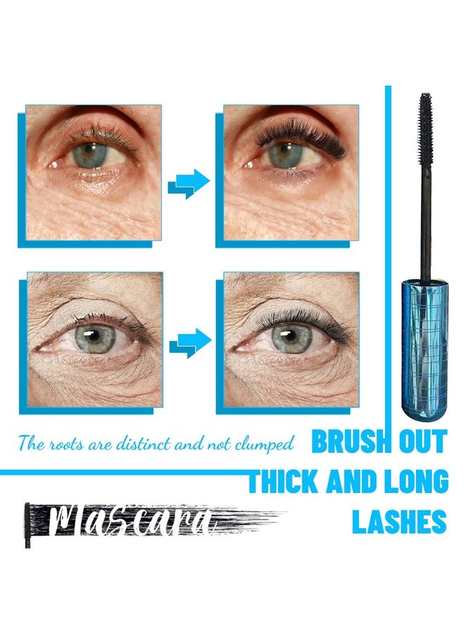 Mascara for Older Women 60 Plus, Mascara for Women over 60 with Thinning Lashes, Waterproof Mascara Black, Hypoallergenic Tubing Mascara Black Volume and Length for Sensitive Eyes (1 Pack)