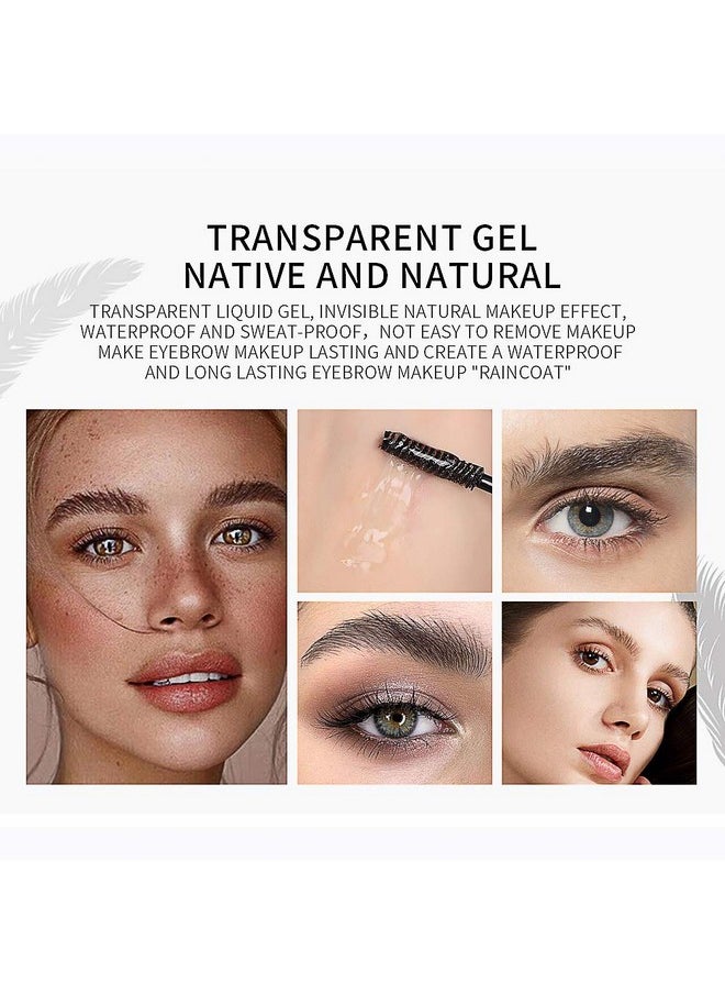 DAGEDA Clear Eyebrow Setting Gel, 4 Pack Brow Fix Gel, Waterproof And Sweat-Proof Eyebrow Repair Liquid Brows Styling Beauty Salon Home Use Makeup, 3.53oz