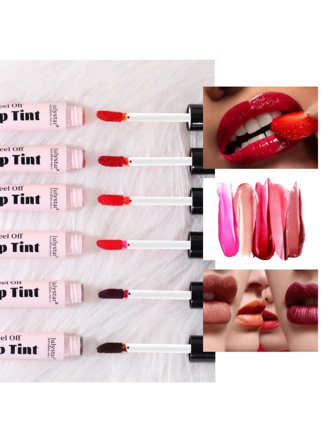 SWETIYOU Peel Off Lip Stain, Long Lasting Waterproof and Transfer Proof Lip Tint, Matte Finish Peel Off Lip Stain, Non-stick Cup Peel Off Lipstick Lip Makeup for Women Girls