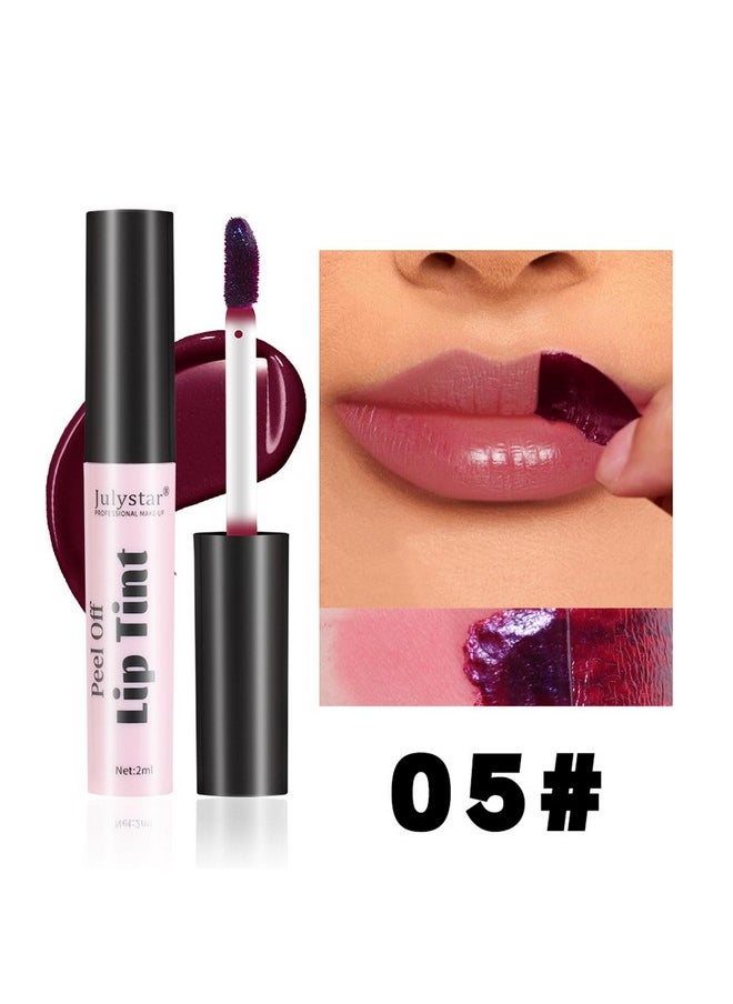 SWETIYOU Peel Off Lip Stain, Long Lasting Waterproof and Transfer Proof Lip Tint, Matte Finish Peel Off Lip Stain, Non-stick Cup Peel Off Lipstick Lip Makeup for Women Girls