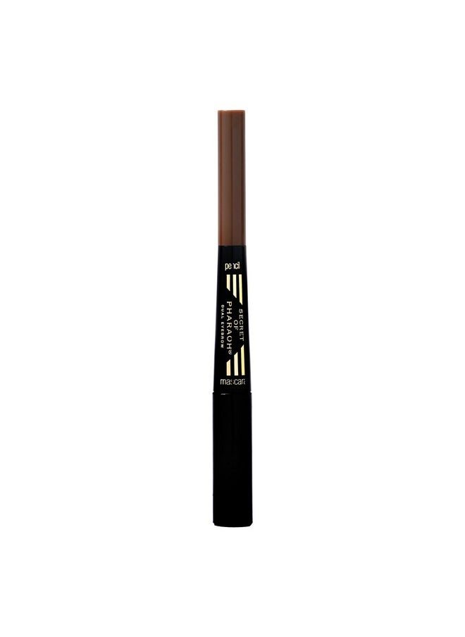 Dual Eye Brow Pencil Natural Brown - 2-in-1 Eye Brow Pencil and Eyebrow gel Masacara, Natural Looking Brows, Stay on All Day, Perfect for Feathering in Hair Like Stroke, Flawless Brows, Cruelty Free