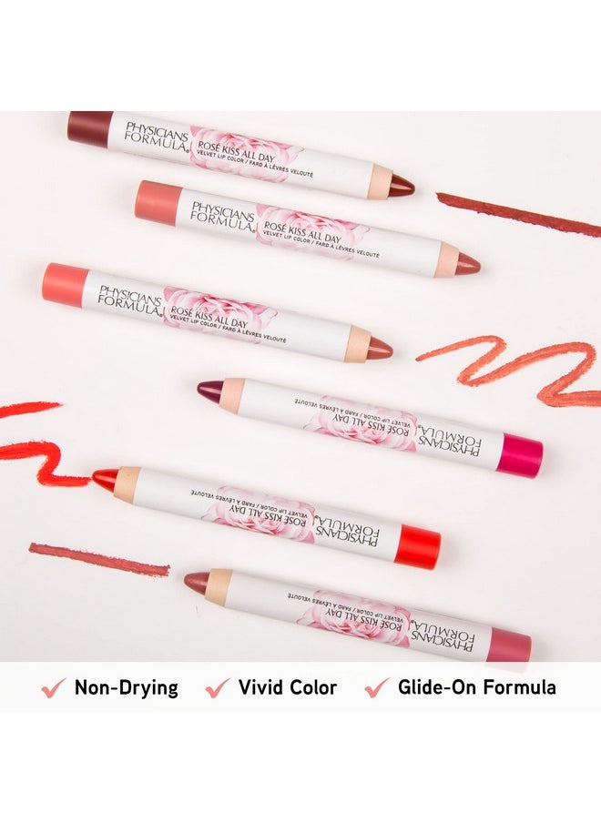 Physicians Formula Rosé Kiss All Day Velvet Lip Color Pillow Talk | Dermatologist Tested, Clinicially Tested