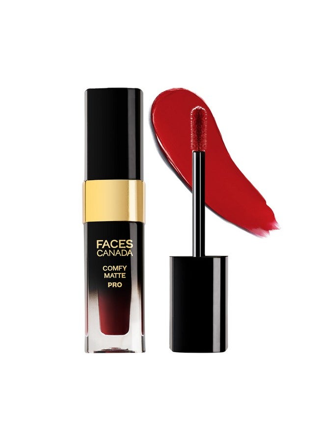 FACESCANADA Comfy Matte Pro Liquid Lipstick - Rust Raisin 02, 5.5 ml | 10HR Longstay | Intense Color | Macadamia Oil & Olive Butter Infused | Lightweight Super Smooth | No Dryness | No Alcohol