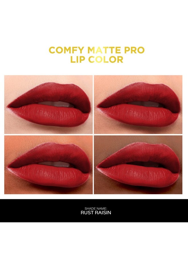 FACESCANADA Comfy Matte Pro Liquid Lipstick - Rust Raisin 02, 5.5 ml | 10HR Longstay | Intense Color | Macadamia Oil & Olive Butter Infused | Lightweight Super Smooth | No Dryness | No Alcohol