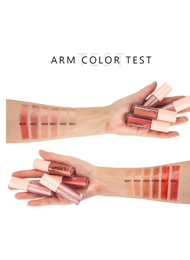 MAEPEOR Moisturizing Lipgloss Set 6PCS Smooth Hydrating Lip Gloss Neutral Nude Nourishing Glossy Lipgloss for Women and Girls (Moisturizing, 6PCS Set A)