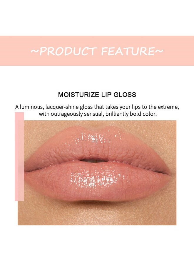 MAEPEOR Moisturizing Lipgloss Set 6PCS Smooth Hydrating Lip Gloss Neutral Nude Nourishing Glossy Lipgloss for Women and Girls (Moisturizing, 6PCS Set A)