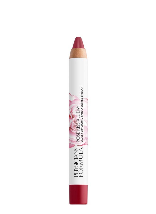 Physicians Formula Rosé Kiss All Day Glossy Lipstick Lip Color Makeup, Red Xoxo | Dermatologist Tested, Clinicially Tested