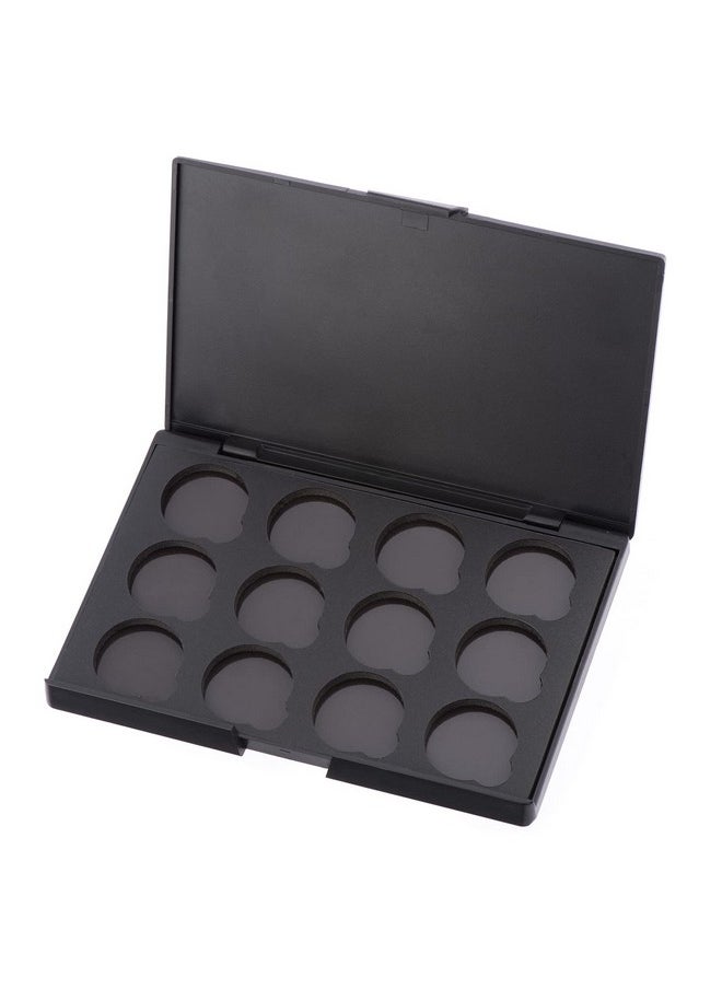 Allwon Empty Magnetic Eyeshadow Makeup Palette with 12Pcs 26mm Round Metal Pans