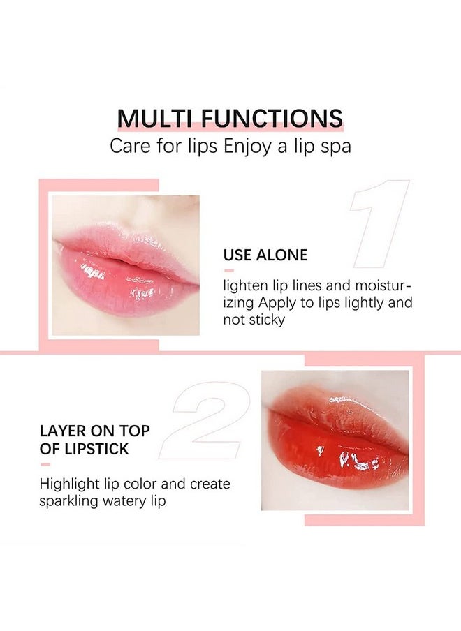 GECOMO Moisturizing Lip Oil,No-Sticky Lip Gloss Lip Balm Lip Care,Fruit Flavoured Lip Oil For Dry Lip's Moisturizing Hydrating And Nourishing (007#RASPBERRY) 0.2 OZ