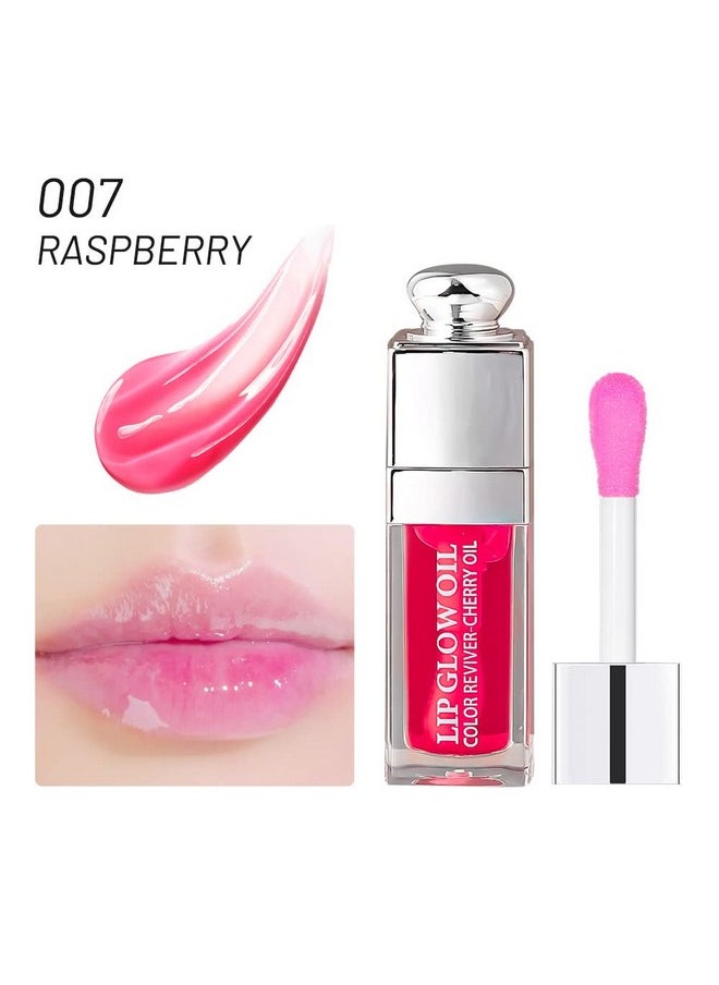 GECOMO Moisturizing Lip Oil,No-Sticky Lip Gloss Lip Balm Lip Care,Fruit Flavoured Lip Oil For Dry Lip's Moisturizing Hydrating And Nourishing (007#RASPBERRY) 0.2 OZ