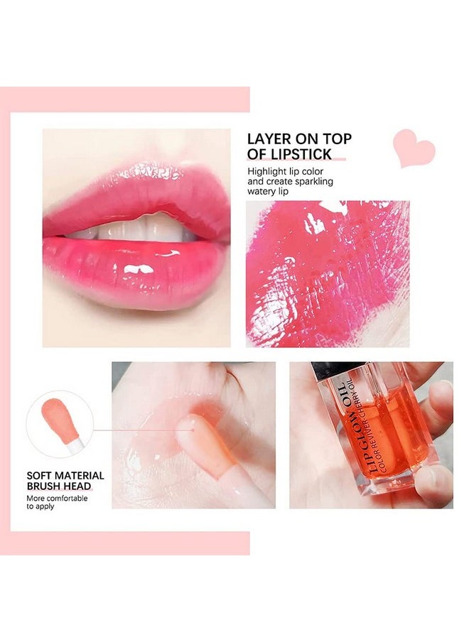 GECOMO Moisturizing Lip Oil,No-Sticky Lip Gloss Lip Balm Lip Care,Fruit Flavoured Lip Oil For Dry Lip's Moisturizing Hydrating And Nourishing (007#RASPBERRY) 0.2 OZ