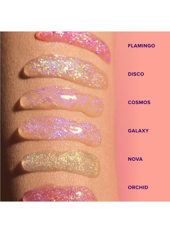 UNICORN SNOT Glitter Lip Gloss - Sparkly Lip Shine - Stocking Stuffers for Women, Gifts for Teen Girls - Vegan & Cruelty-Free Non-Sticky Formula Lip Gloss Glitter Makeup - Holographic Pink (Flamingo)