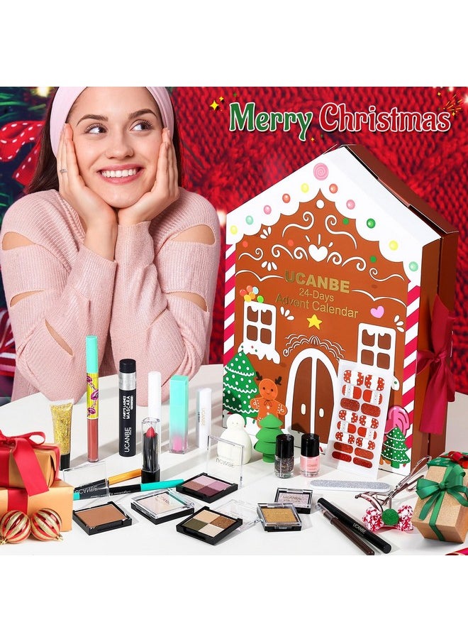 Makeup Advent Calendar 2024, 24 Days Christmas Gift Makeup Sets For Women, UCANBE 2024-2025 Xmas Countdown Calendar Full Makeup Kits Beauty Makeup & Cosmetic For Teens, Girls Gift