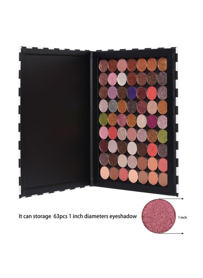 Allwon Extra Large Magnetic Palette Checkered Black Empty Makeup Palette for Eyeshadow Lipstick Blush Powder