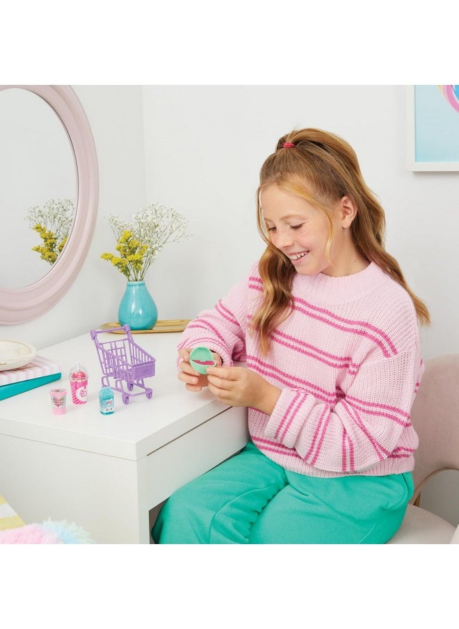 3C4G: Tiny Treats Trolley Lip Gloss Set - 4 Scented Gloosess & Miniature Shopping Cart, Watermelon, Strawberry, Cherry Vanilla, Girls & Tweens Ages 8+