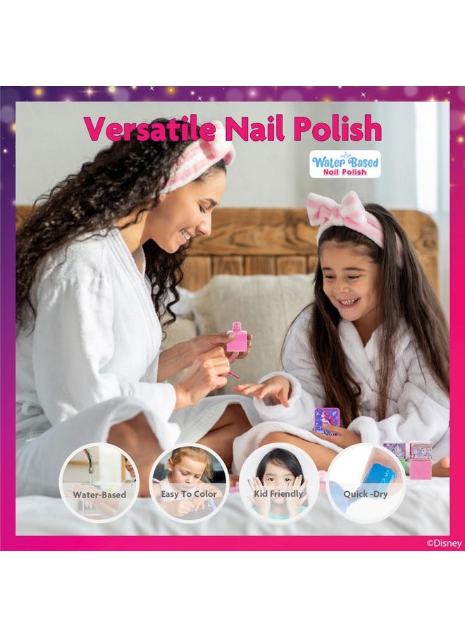Disney Princess Anime Nail Polish and Lip Gloss Set Girls Beauty Set Kids Makeup Kit for Girls, Ages 3+, By Townley Girl