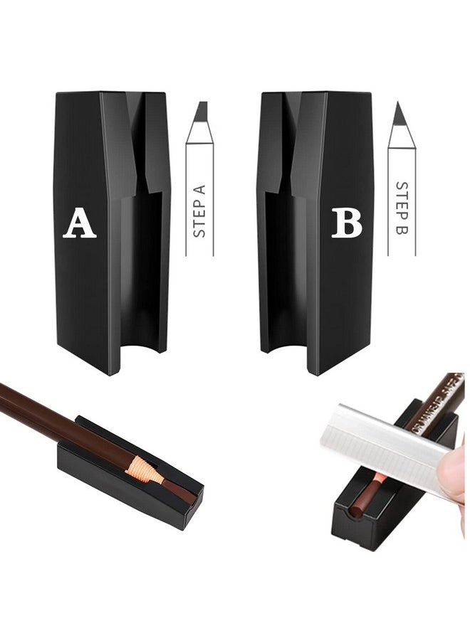 Eyebrow Pencil Shaper Eyebrow Pencil Sharpener Waterproof Peel-Off Brow Pencils & 10Pcs Pencil Sharpener