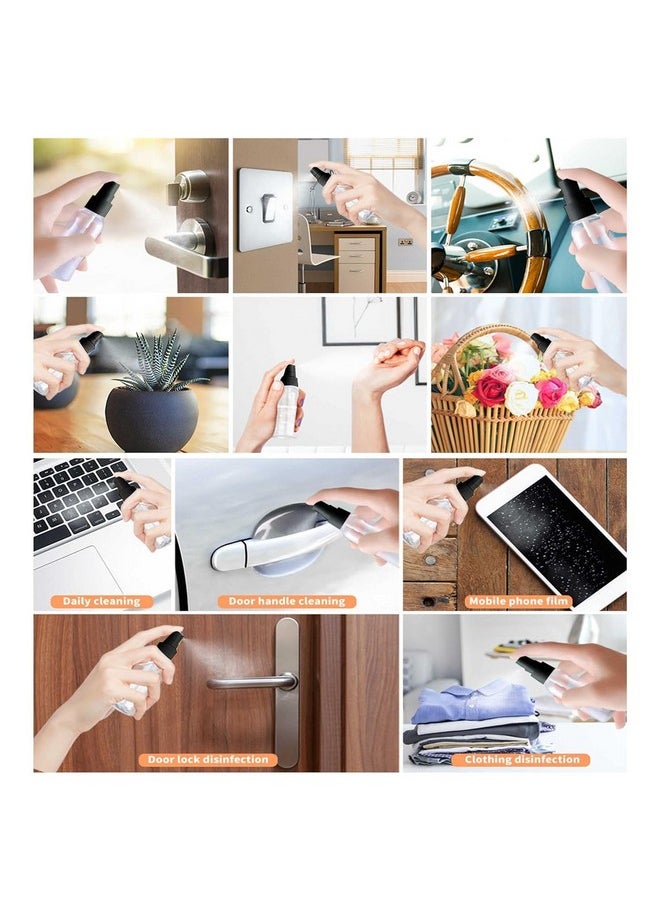 Zollyss Spray Bottles Clear Empty Fine Mist Plastic Mini Travel Bottle Set, Small Refillable Liquid Containers (50 Ml (6 Pc)+100 Ml (6 Pc))