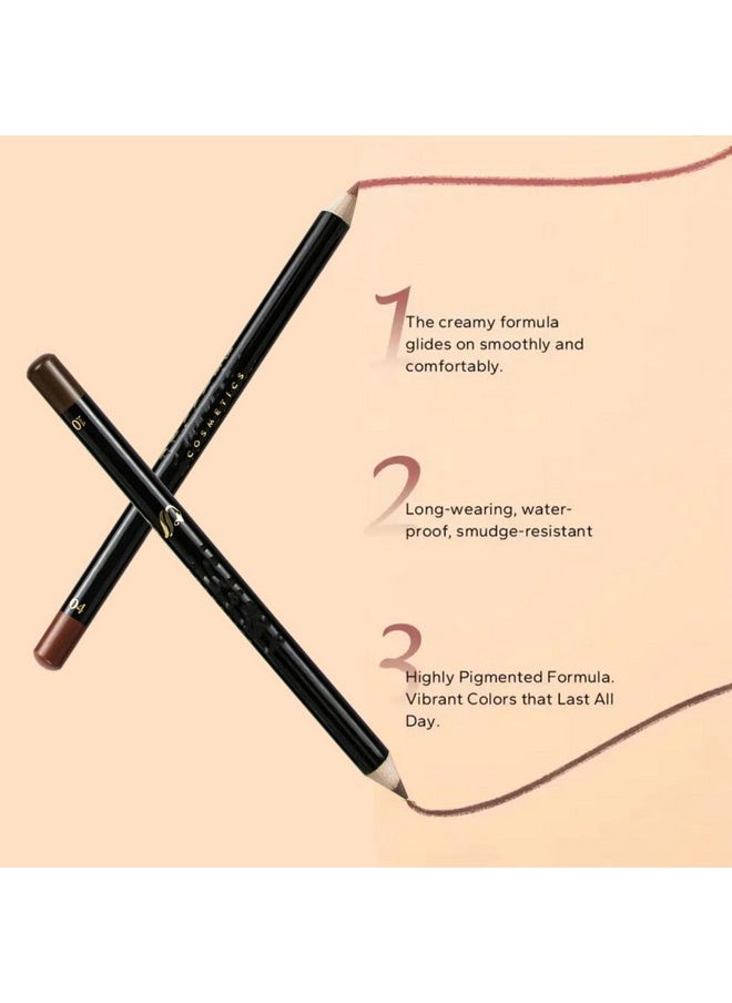 MAEPEOR Matte Lip Liner 12 PCS Nude Brown Series Highly Pigmented and Smoothly Velvet Lipliner Pencil Set Long Lasting and Waterproof Durable Lip Liners (12PCS-4)