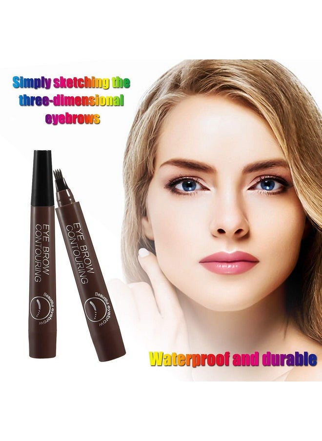 Apooliy Liquid Eyebrow Pen, Waterproof Microblading Eyebrow Pencil with a Micro-Fork Tip Applicator, Creates Natural Looking Brows Effortlessly