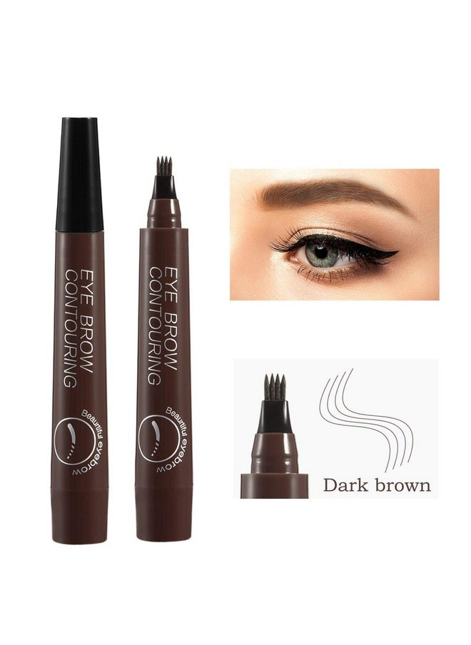 Apooliy Liquid Eyebrow Pen, Waterproof Microblading Eyebrow Pencil with a Micro-Fork Tip Applicator, Creates Natural Looking Brows Effortlessly