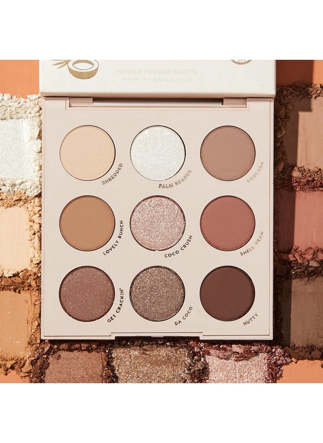 ColourPop Going Coconuts Eyeshadow Palette - Cool-Toned Neutral Eyeshadow Palette with Ultra-Velvety and Silky Finishes - High-Pigment Eye Makeup with a Long-Wearing Formula (0.3 oz)