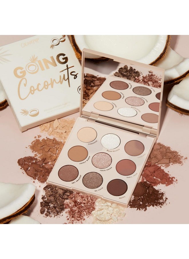 ColourPop Going Coconuts Eyeshadow Palette - Cool-Toned Neutral Eyeshadow Palette with Ultra-Velvety and Silky Finishes - High-Pigment Eye Makeup with a Long-Wearing Formula (0.3 oz)