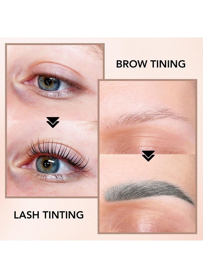Libeauty Lash Color Kit, Instant Eyebrow Colour Kit Voluminous Natural Black Coloring Lasts for 4 Weeks Lash & Brow Treatment (Black）