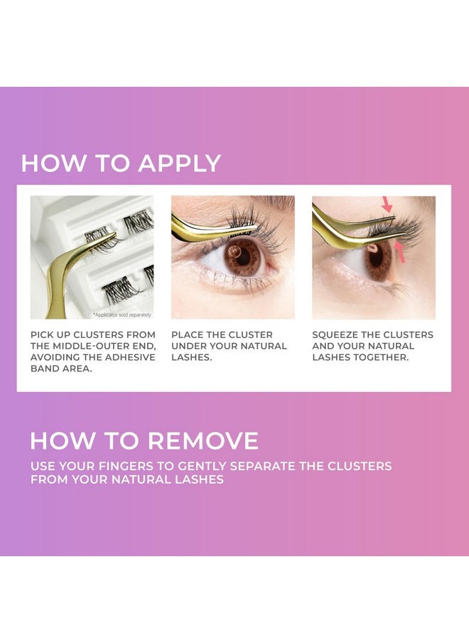KISS imPRESS Press-On Falsies No-Glue False Eyelash Clusters Precision Applicator, 1 Piece, Non-Stick, Ergonomic, Easy to Use
