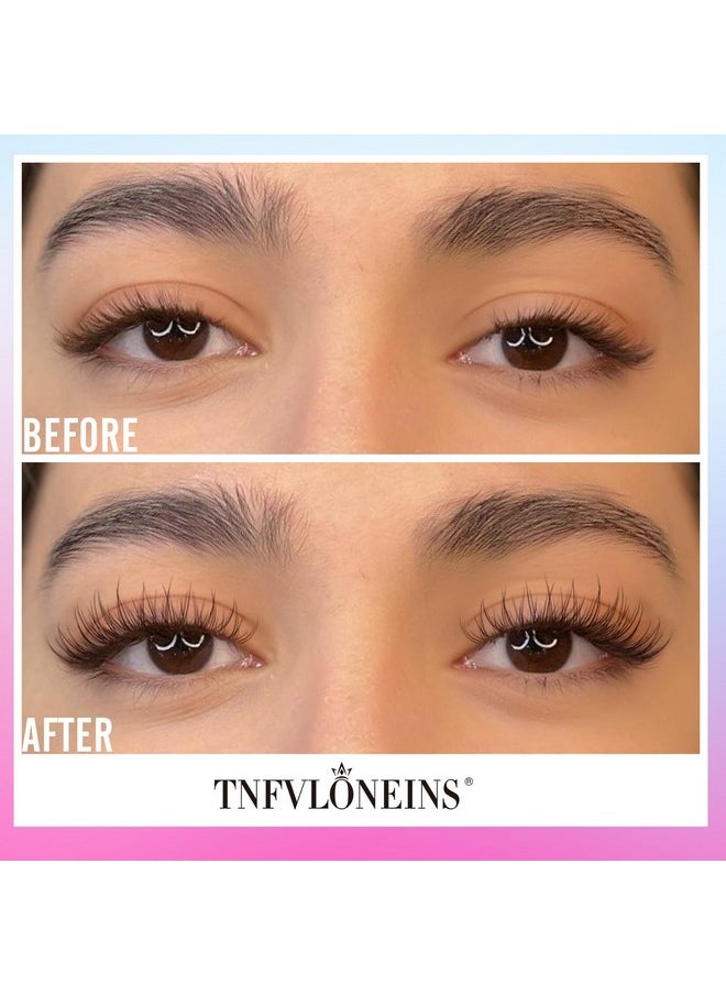 Natural Lash Extension Kit 168Pcs Lash Clusters Kit Wispy Eyelash Extensions 9-12MM Individual Lashes Extensions with Bond and Seal Lash Glue and Eyelash Extension Tweezers DIY at Home by TNFVLONEINS