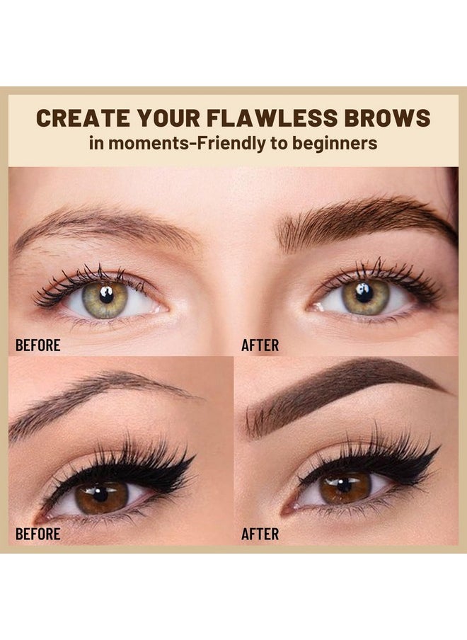 UCANBE 25PCS Eyebrow Stamp Stencil Kit With Dual-Color Eyebrow Stamp Pomade,20 Reusable Eyebrow Stencils,Finising Powder,Brush,Eyebrow Razor,Zipper Pouch,Waterproof Eye Brow Stamping and Shaping Kit04