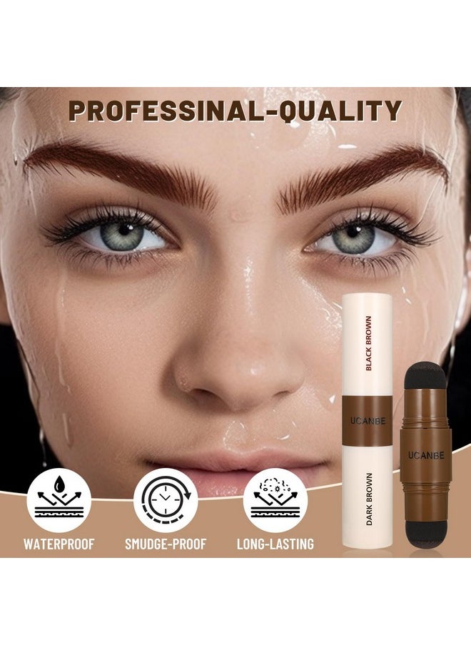 UCANBE 25PCS Eyebrow Stamp Stencil Kit With Dual-Color Eyebrow Stamp Pomade,20 Reusable Eyebrow Stencils,Finising Powder,Brush,Eyebrow Razor,Zipper Pouch,Waterproof Eye Brow Stamping and Shaping Kit04