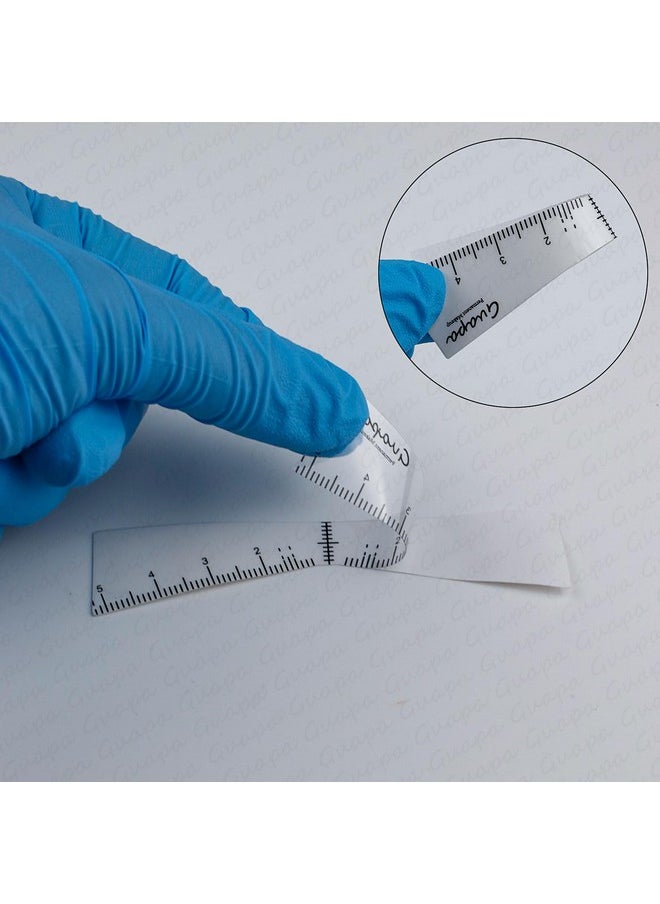 Guapa Eyebrow Ruler Stencils Easy Mapping Shaping Sticker Stencil Microblading Measure Tool Brow Shape Design Positioning Stickers for Permanent Makeup (White Set -5PCS)