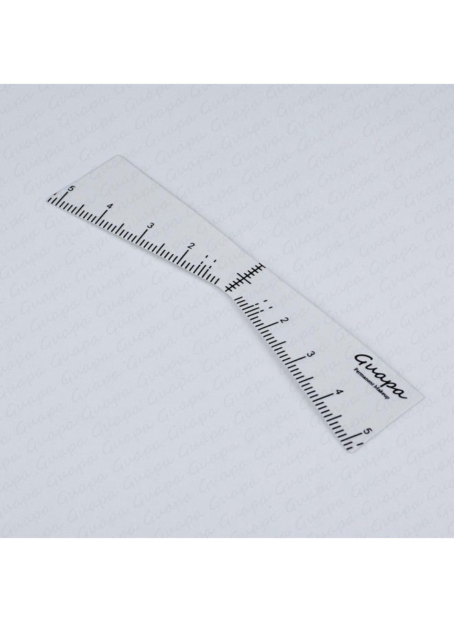 Guapa Eyebrow Ruler Stencils Easy Mapping Shaping Sticker Stencil Microblading Measure Tool Brow Shape Design Positioning Stickers for Permanent Makeup (White Set -5PCS)